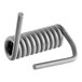 A close-up of the black metal spring on a Henny Penny spring-lid hinge.