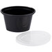 a white plastic plate with a black handle
