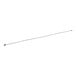 A long thin metal rod with a long thin metal wire hook at one end.