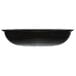 A black bowl with a white background.