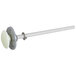 A white metal door knob with a white handle.