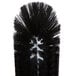A close-up of a Bar Maid Pilsner glass washer brush with a black brush and white handle.