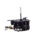 A black Accurex electric motor with wires.