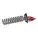 A metal coil with red wires attached to it.