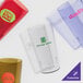 A group of clear Cambro plastic tumblers.