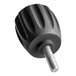 A grey plastic Hobart carriage knob with a metal screw.