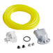 A yellow and grey hose kit with a yellow tube and a grey tube.