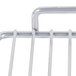 A close-up of the right section wire shelf for a Delfield reach-in refrigerator.