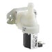 A white Deltrol water valve with black and white details.
