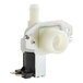 A white plastic Hobart valve with a small hole in a black and silver metal holder.