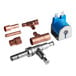 A copper pipe with a blue Manitowoc service valve.