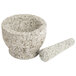 A Fox Run granite mortar and pestle set. A stone mortar and pestle.