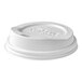 A white Eco-Products plastic lid on a white paper cup.