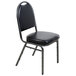 Lancaster Table & Seating Black Stackable Banquet Chair with 2 inch Padded Seat