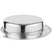 A Vollrath stainless steel water pan with a round lid.