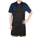Choice Black Full Length Bib Apron with Pockets - 34 inch x 32 inchW