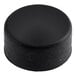 A black round Hobart push button on a white background.