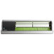 A Hoshizaki refrigerated sushi display case with a green metal railing.