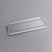 A white metal frame with a white rectangular shelf and a black border.