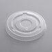A clear plastic Choice flat lid with a circular design.
