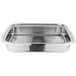 A stainless steel Vollrath food pan for a chafer.