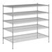 A wireframe of a Regency 5-shelf wire storage rack.