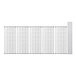 A row of metal grids on a white background.