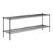 A black wire shelf kit with two shelves and 27" posts.