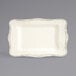 A white rectangular Libbey melamine tray with a small border.