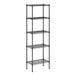 A black wire Regency 5-shelf kit with 74" posts.