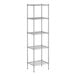 A Regency chrome wire shelving unit with four shelves.