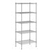 A wireframe shelf for a Regency Chrome Wire 5-Shelf Kit.