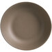 A close up of a Libbey Driftstone sand organic melamine bowl.