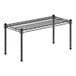 A black metal Regency dunnage shelf with legs.