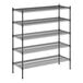 A black wire Regency shelving unit with four shelves.