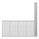 A grid-like wire shelving kit with metal rods.