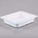 A white melamine 1/2 size food pan.