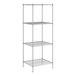 A Regency chrome wire shelving unit with four shelves.