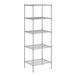 A white wireframe Regency shelf unit with four shelves.