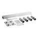 A stainless steel metal frame and parts for a Cooking Performance Group convection oven.