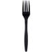 Visions Black Heavy Weight Plastic Fork - 1000/Case