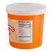 A white container of Bossen Pure25 Peach Bursting Boba with an orange label.