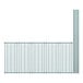 A row of metal bars and wire mesh panels.