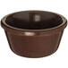 A brown Carlisle ramekin on a white background.