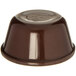 A Carlisle chocolate brown melamine ramekin.