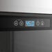 A digital control panel on a commercial wine cooler displaying a temperature of 45.0 degrees.