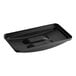 A black rectangular tray with a handle.