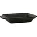 A black rectangular Tuxton TuxTrendz casserole dish with handles.