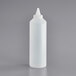 A white plastic squeeze bottle with a closeable tip.