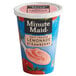 A white Minute Maid soft frozen strawberry lemonade cup.